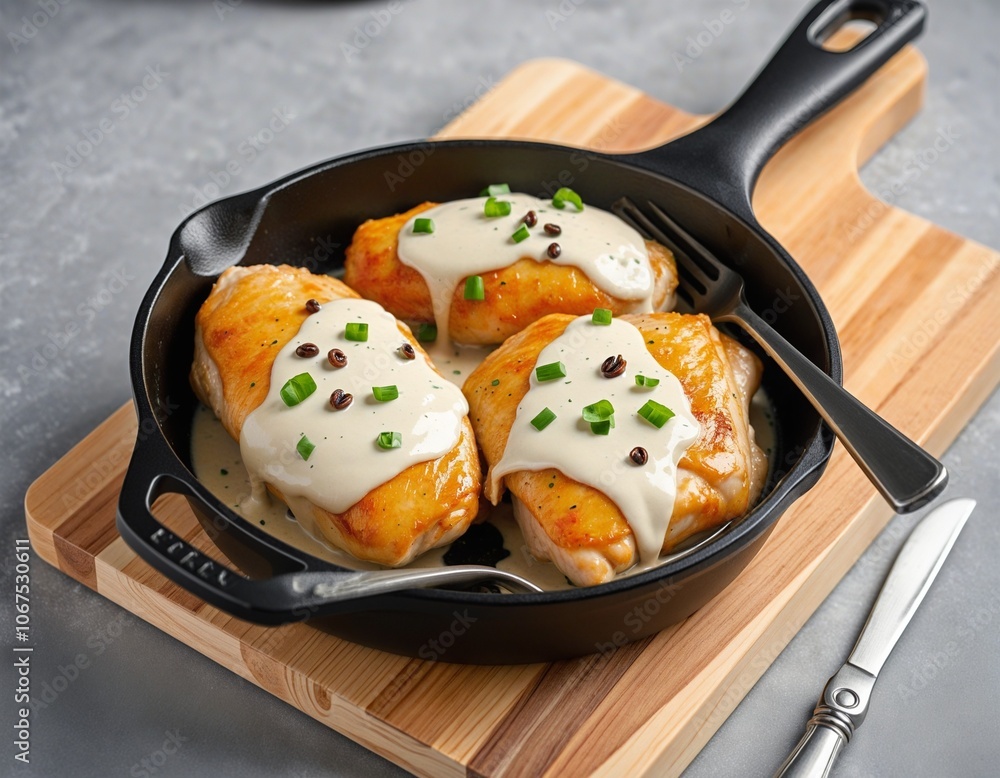Creamy Chicken in Cast Iron Skillet Creamy Chicken in Cast Iron Skillet