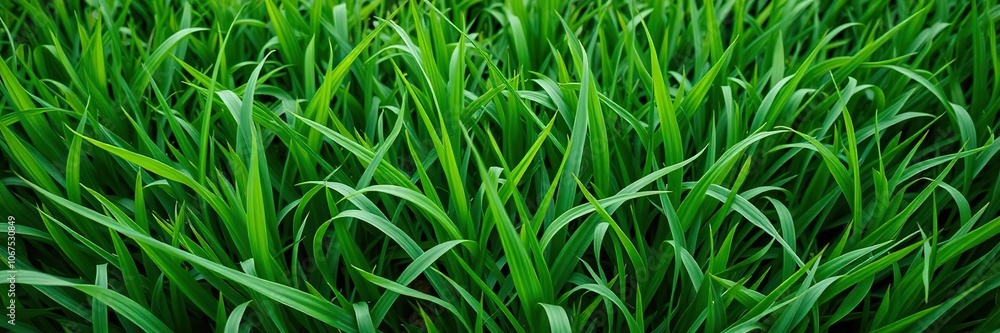 Lush green grass with subtle wave pattern, natural beauty, serene landscape Lush green grass with subtle wave pattern, natural beauty, serene landscape