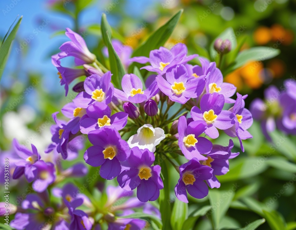 Vibrant Floral Arrangement in a Sunlit Garden Vibrant Floral Arrangement in a Sunlit Garden