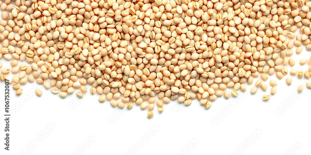 Sesame seeds arranged in a neat pile on a clean white background, seeds, cooking, healthy Sesame seeds arranged in a neat pile on a clean white background, seeds, cooking, healthy