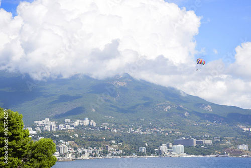 View of the seaside town