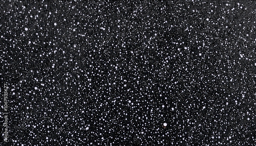 Intricate Starry Night Texture with Scattered White Dots on Black Background, Emulating a Vast Cosmic Sky for Use in Astronomy, Space Themed Art, Digital Backgrounds, and Abstract Graphic Designs