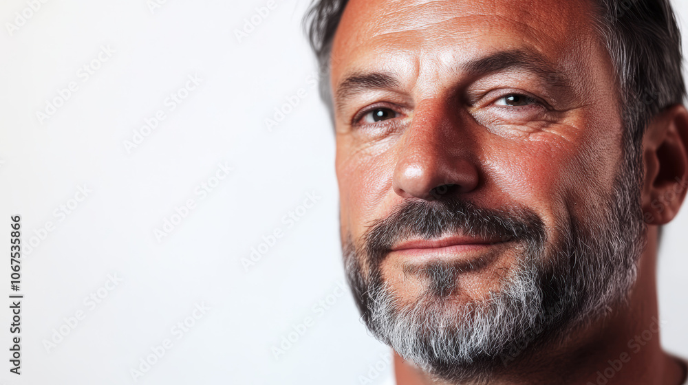 Close-up portrait of a middle-aged man with a confident expression, gray beard, and casual hairstyle, smiling gently against a neutral background.
Close-up portrait of a middle-aged man with a confident expression, gray beard, and casual hairstyle, smiling gently against a neutral background.