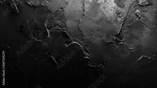 Dark and black cement wall and studio room background photo