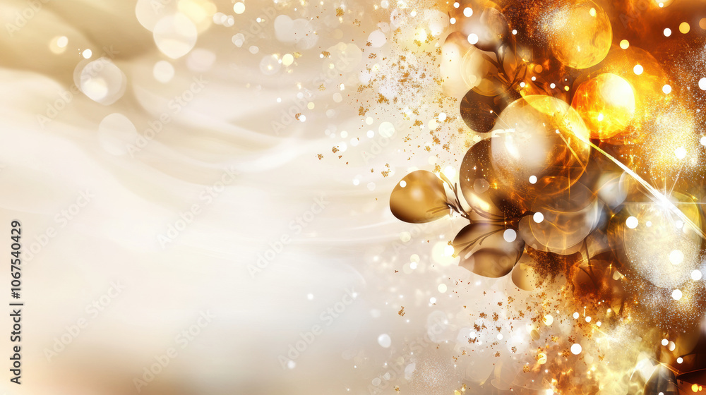 Subtle golden bokeh with sparkling light and soft flowing background Subtle golden bokeh with sparkling light and soft flowing background