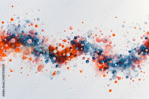 Vibrant Abstract Wave of Colorful Bubbles and Swirls