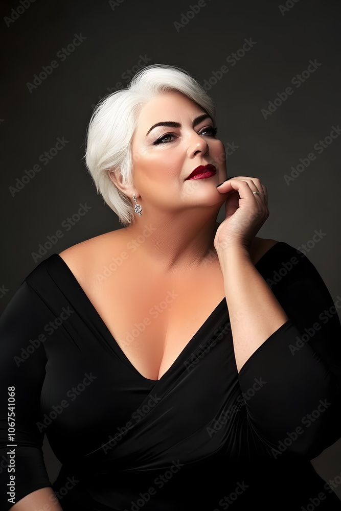 Fototapeta premium portrait of a plus size woman