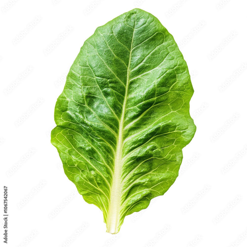 Fresh romaine leaf on white background Fresh romaine leaf on white background
