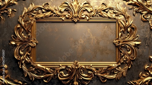 Golden frame on a card