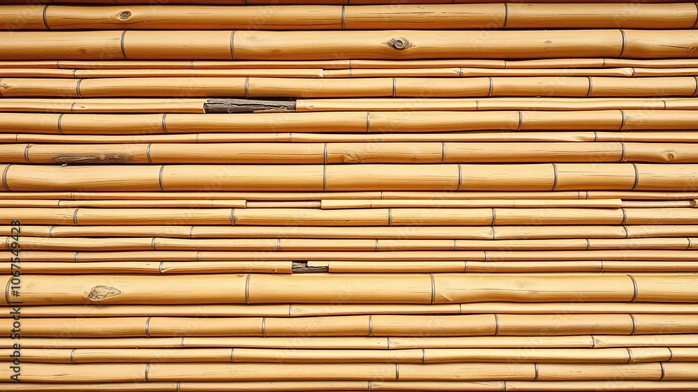 Close-up shot of a textured bamboo wall background, natural, pattern, environment Close-up shot of a textured bamboo wall background, natural, pattern, environment