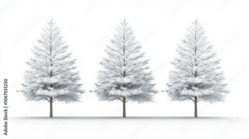 Snow-covered pine trees in a winter landscape, soft light highlighting branches, creating a serene, cozy winter scene Snow-covered pine trees in a winter landscape, soft light highlighting branches, creating a serene, cozy winter scene