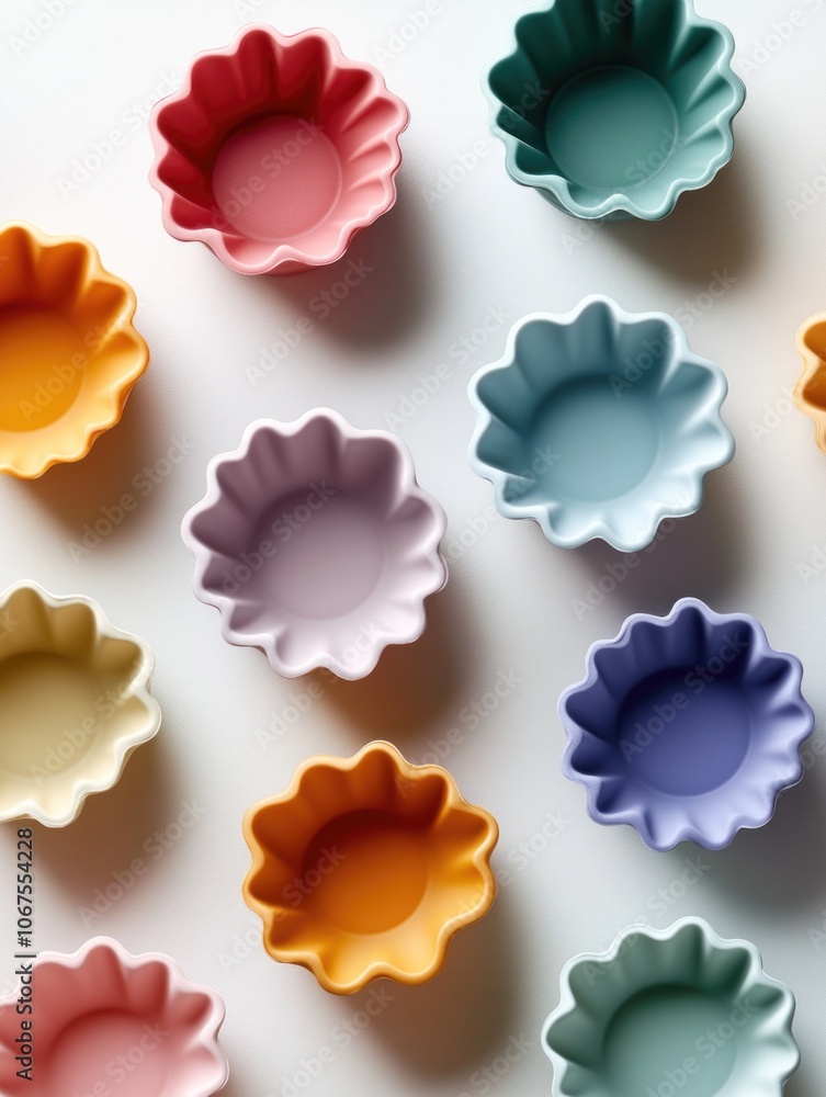 Colorful bowls on table Colorful bowls on table