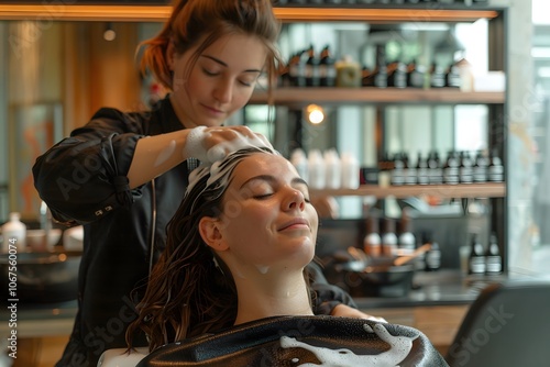 Relaxing Hair Wash Experience at a Modern Salon