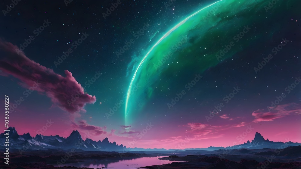 Background 4K, PC, Galaxy Scene with Aurora and Stars - Vaporwave Electrowave Aesthetics, Neon Colors, Holographic Effects - Perfect for HD Wallpaper, Background 4K, PC, Galaxy Scene with Aurora and Stars - Vaporwave Electrowave Aesthetics, Neon Colors, Holographic Effects - Perfect for HD Wallpaper,
