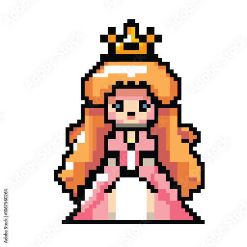 Pixel art cute princess