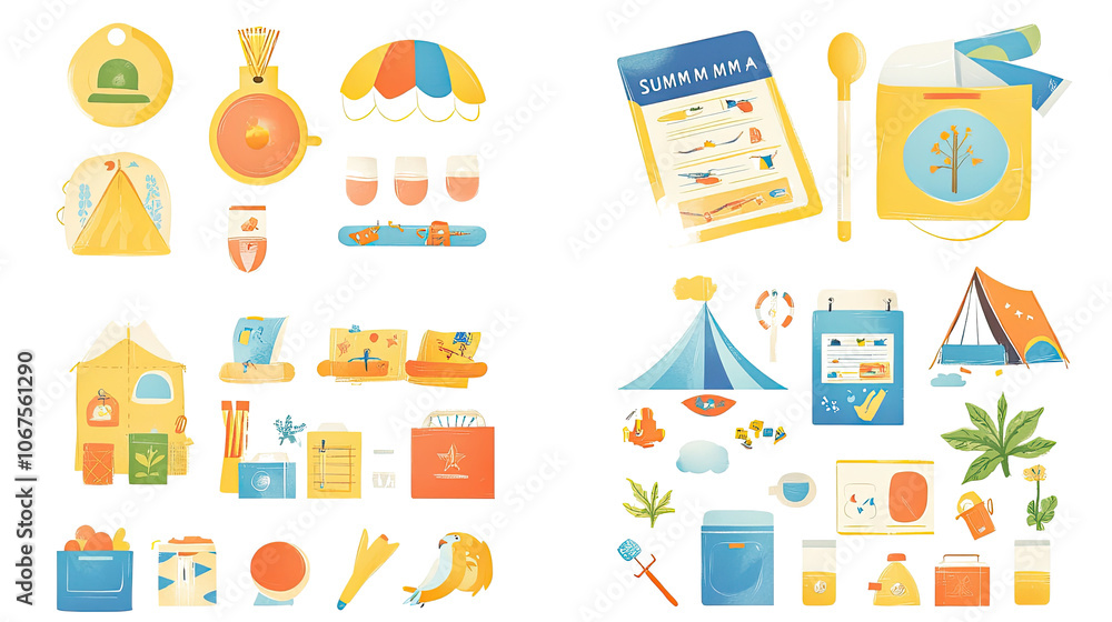 Fun Summer Camp Illustrations for Flyers and Posters Generative AI Fun Summer Camp Illustrations for Flyers and Posters Generative AI