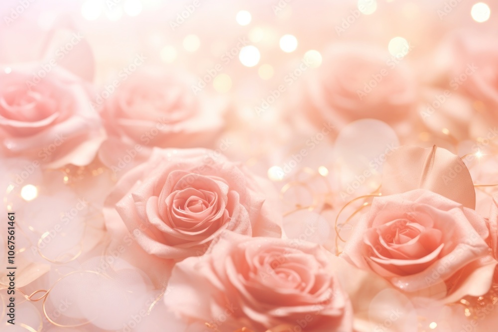 Rose pattern bokeh effect flower petal background Rose pattern bokeh effect flower petal background
