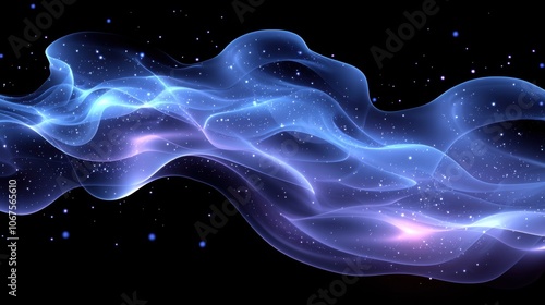 Swirling amethyst smoke with dark violet undertones, crystal-like particle effects, mystical atmosphere, volumetric beams cutting through smoke photo