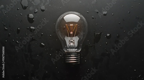 Clarifying complex ideas theme with light bulb - Flat lay
