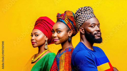 African Cultural Portrait of Unity and Heritage