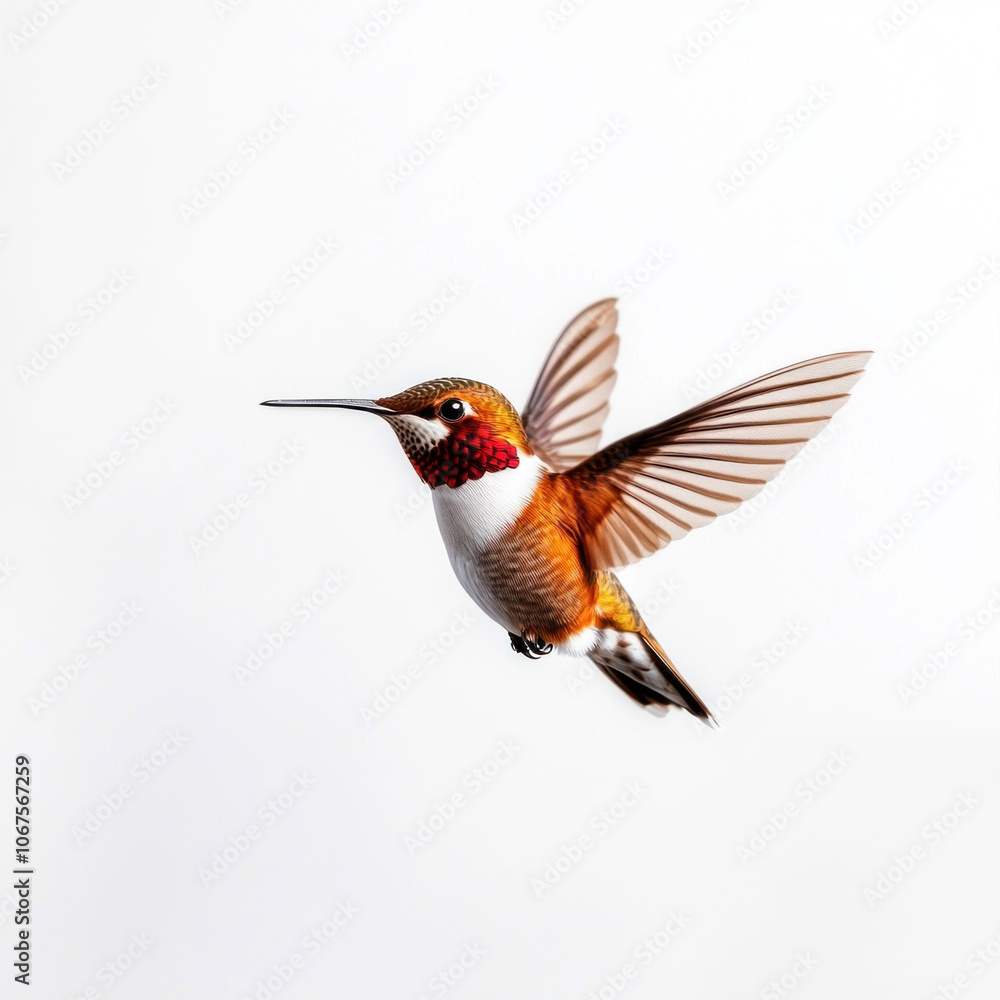 Fototapeta premium Colorful Hummingbird Illustration in Flight