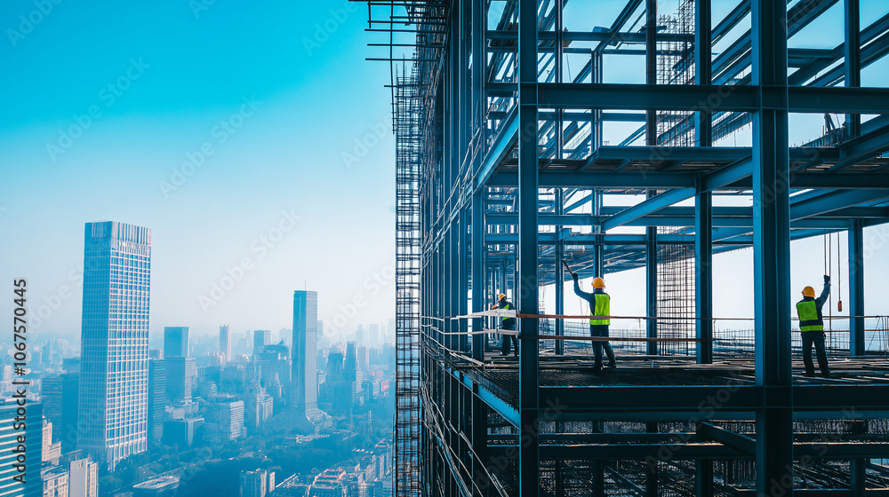 Fototapeta premium modern building under construction