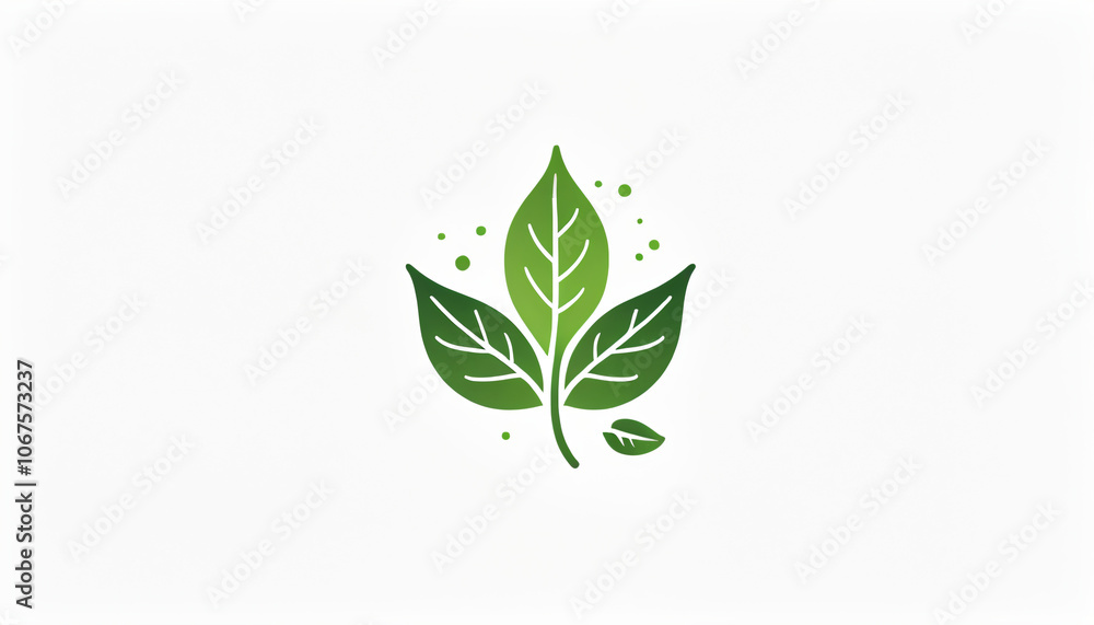 A green leaf icon is prominently displayed on a simple white background as part of a vegan bio organic ecology brand identity._00001_ A green leaf icon is prominently displayed on a simple white background as part of a vegan bio organic ecology brand identity._00001_