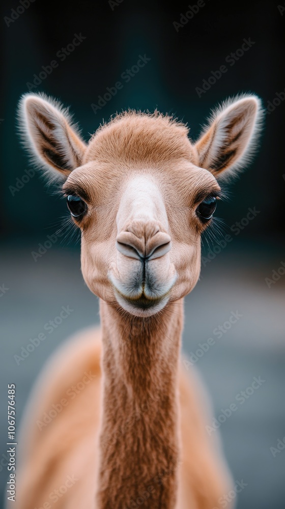 Obraz premium A camel stands proudly against the iconic skyline of Dubai, showcasing the blend of tradition and modernity in the heart of the UAE