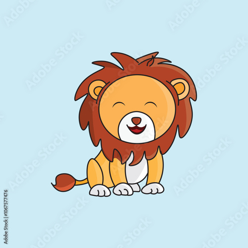 cute lion cartoon, kawaii lion, cute lion cartoon, lion illustration photo