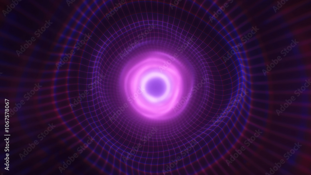 A mesmerizing pink and blue vortex with a geometric wireframe futuristic glowing tunnel effect for conveying technology, digital worlds, or abstract energy A mesmerizing pink and blue vortex with a geometric wireframe futuristic glowing tunnel effect for conveying technology, digital worlds, or abstract energy