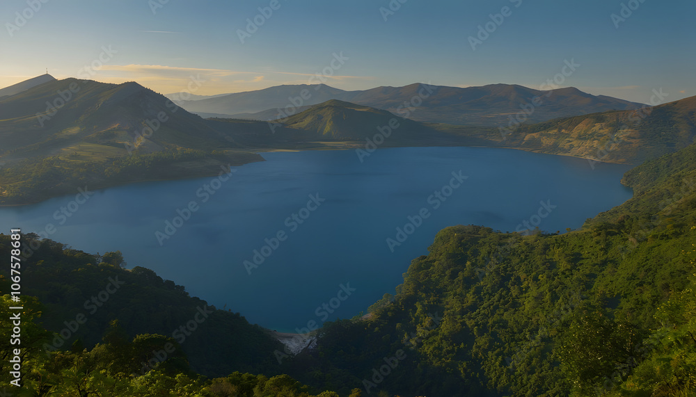 Lake Coatepeque with Deep Blue Waters
