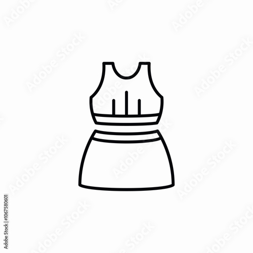 female sport dress icon sign vector