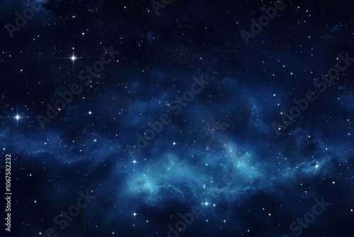 Dark blue space with star backgrounds astronomy universe. photo