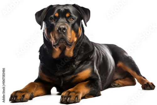 Rottweiler sitting mammal animal.