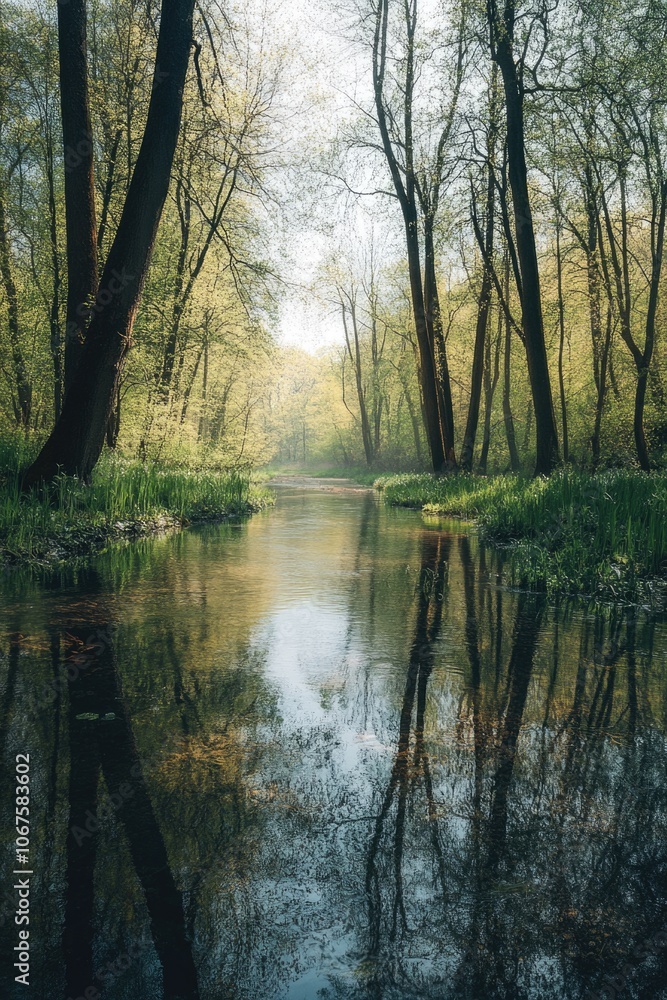 River flowing through forest River flowing through forest