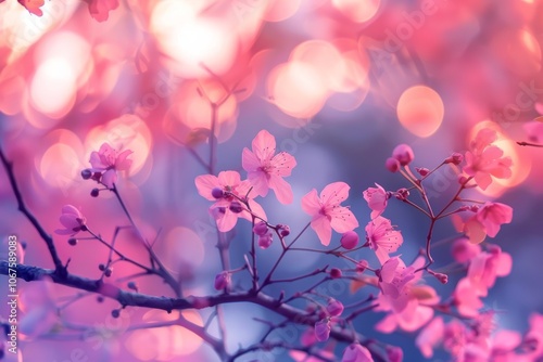 Enchanting cherry blossom with dreamy bokeh