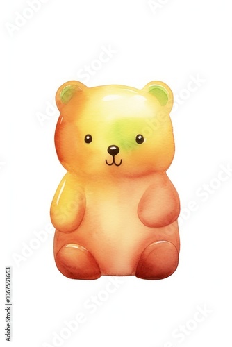 Green jelly bear cartoon cute toy.