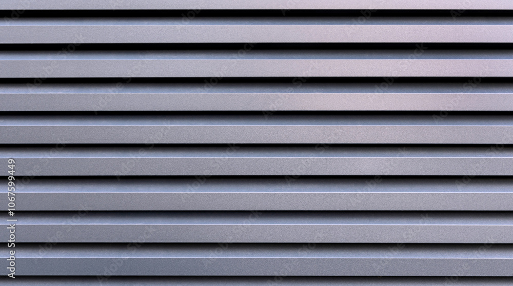 Close-up of metallic horizontal slats. A close-up image of metallic horizontal slats arranged in a uniform pattern. Metallic background. Close-up of metallic horizontal slats. A close-up image of metallic horizontal slats arranged in a uniform pattern. Metallic background.