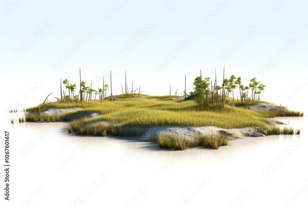 Marsh vegetation landscape outdoors. Marsh vegetation landscape outdoors.