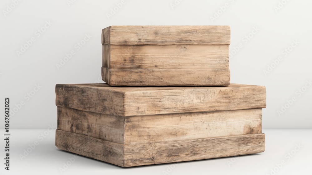 Stacked wooden boxes for storage and organization Stacked wooden boxes for storage and organization