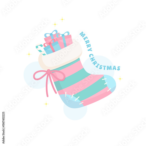 mint merry christmas stocking