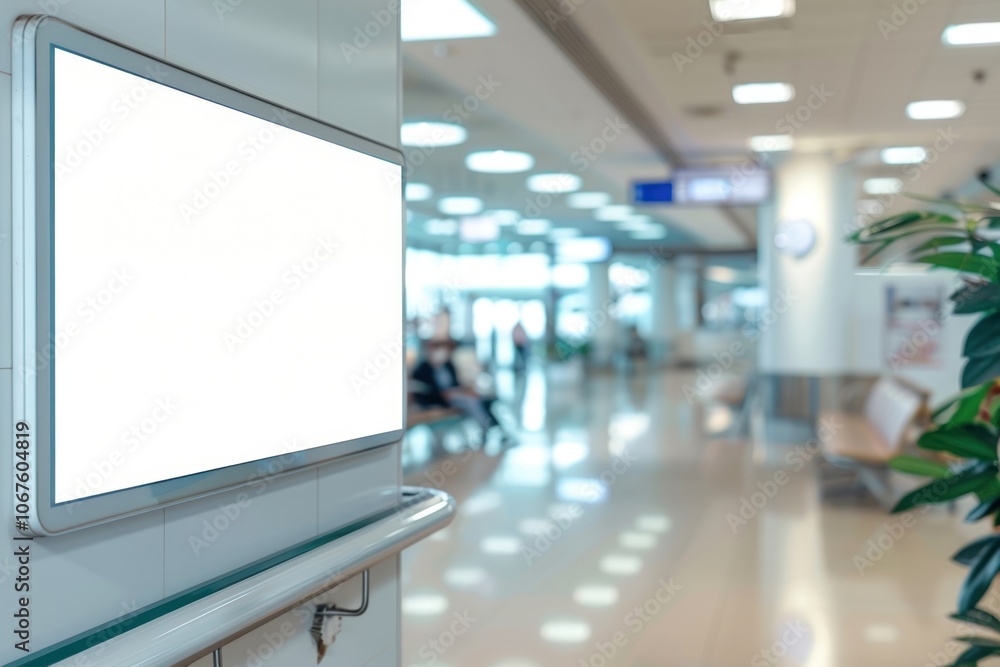 Fototapeta premium Sign mockup electronics hardware indoors.