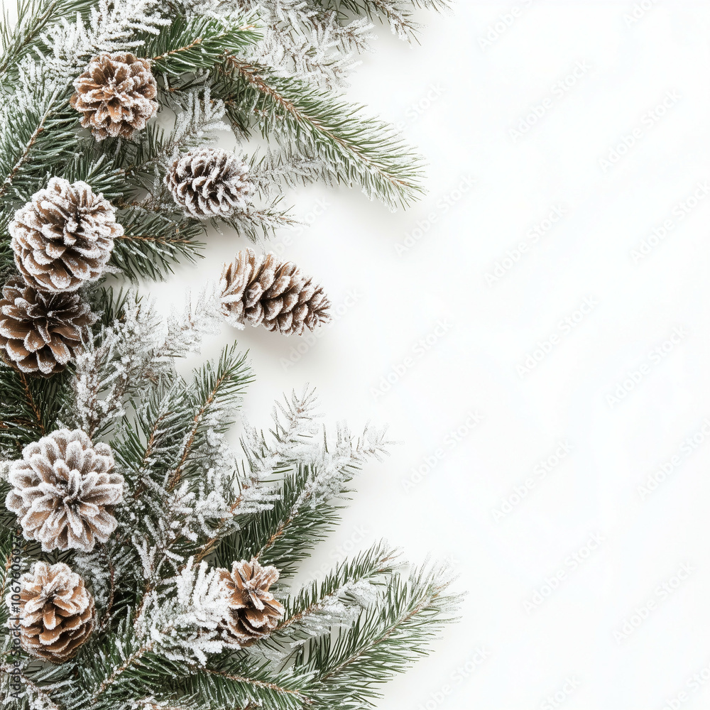 christmas tree branches with cones christmas tree branches with cones