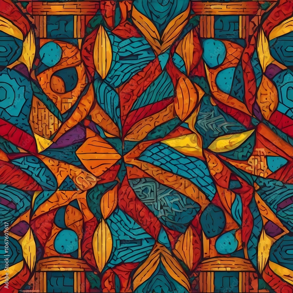 Colorful Geometric Circle Pattern Colorful Geometric Circle Pattern