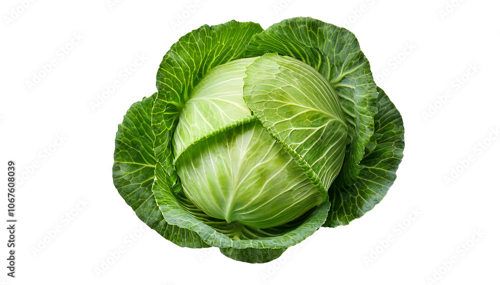 Fresh green cabbage isolated on transparent background Fresh green cabbage isolated on transparent background