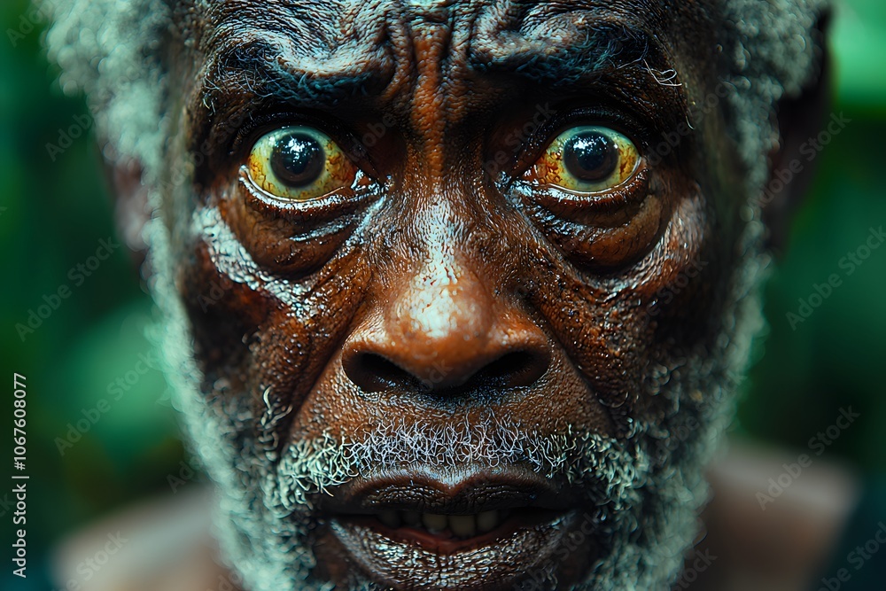 Close-up of elderly man with expressive eyes in natural light Close-up of elderly man with expressive eyes in natural light