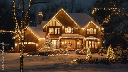 On Christmas Eve, in front of me is a beautiful house