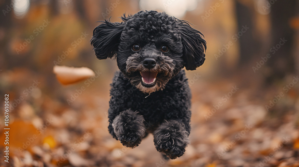 poodle running toward the camera poodle running toward the camera