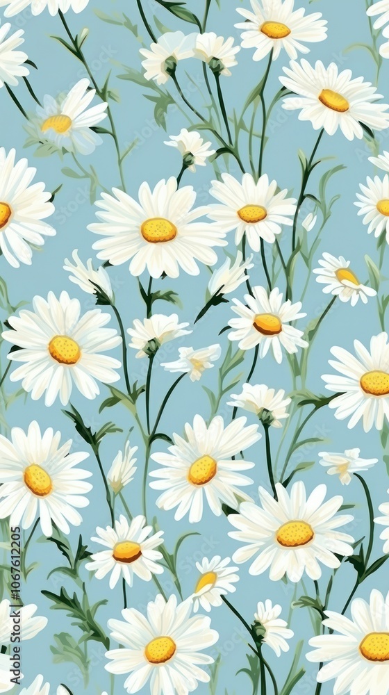 Cute daisy pattern wallpaper flower. Cute daisy pattern wallpaper flower.