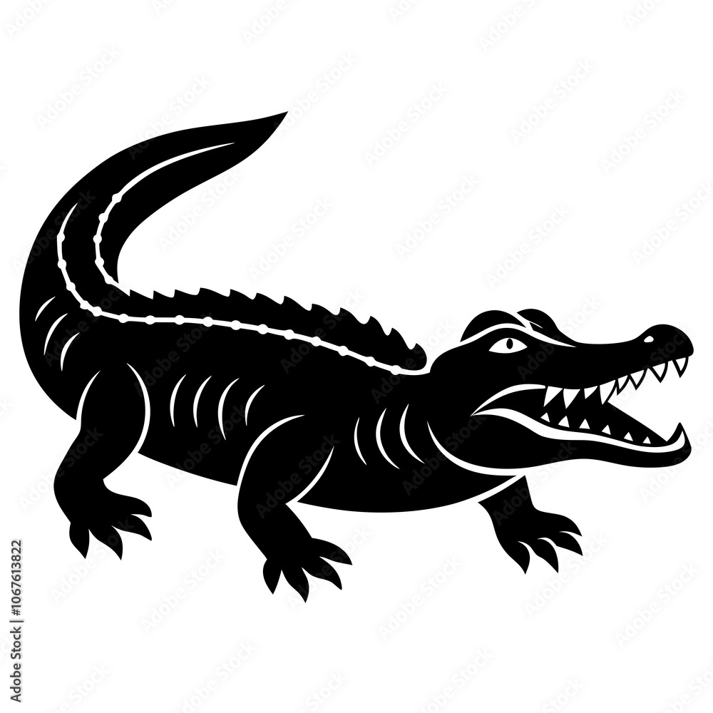 black and white crocodile black and white crocodile